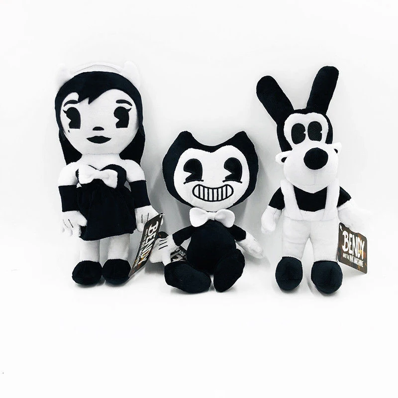 

12''Game Bendy and The Ink Machine Bendy & Boris Alice Plush Toy Soft Doll Kids Gift