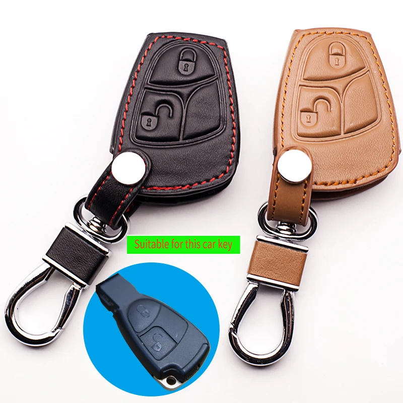 Genuine Leather car key cover case For Mercedes benz A CLASS W169 B C E