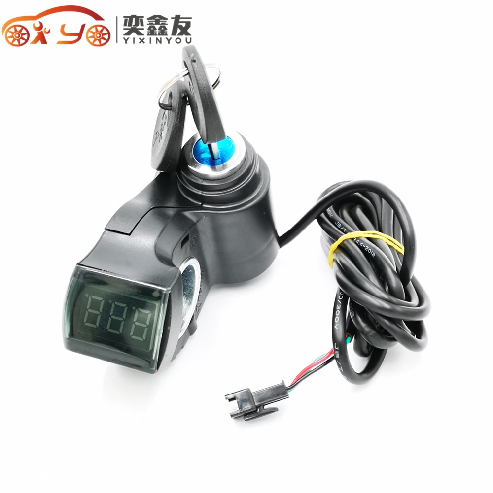 

YIXINYOU12V-99V Electric Bike Twist Throttle With LCD Battery Display Speed Control 3 wires Electric Bicycle Scooter Accelerator