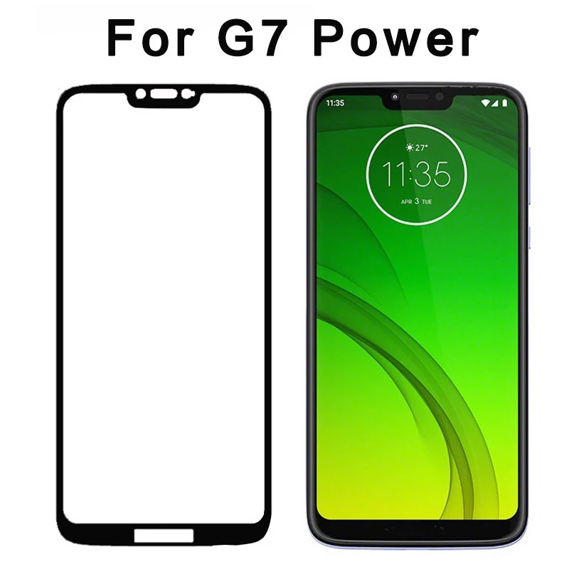 10 шт. для Motorola Moto G7 Plus полностью клеящееся закаленное стекло Защитная пленка
