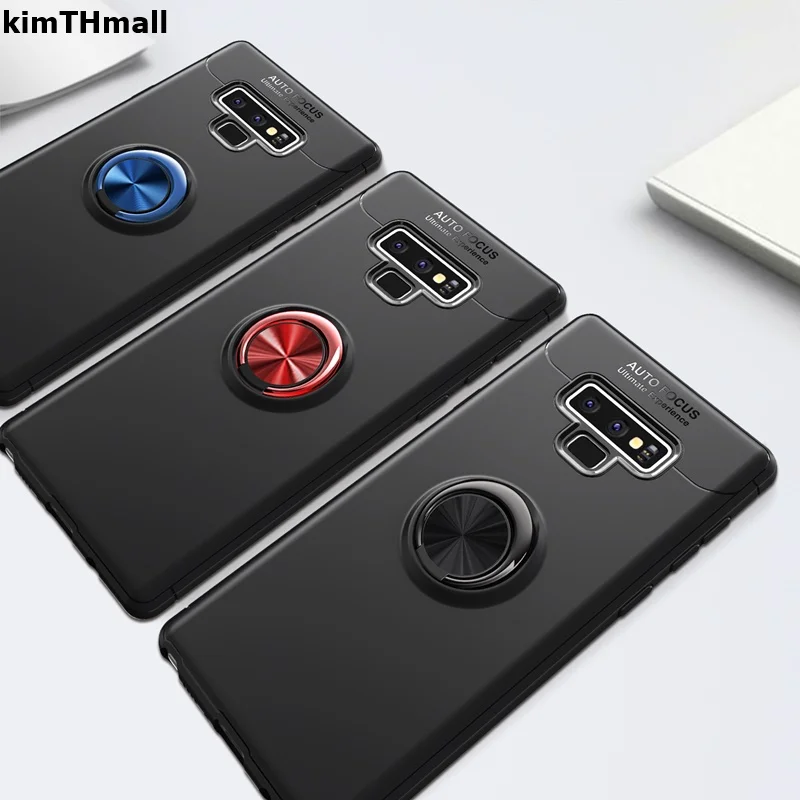 Case For Samsung Galaxy Note 9 case Back Cover For Samsung Note 9 case finger ring stand holder magnet Soft phone case kimTHmall