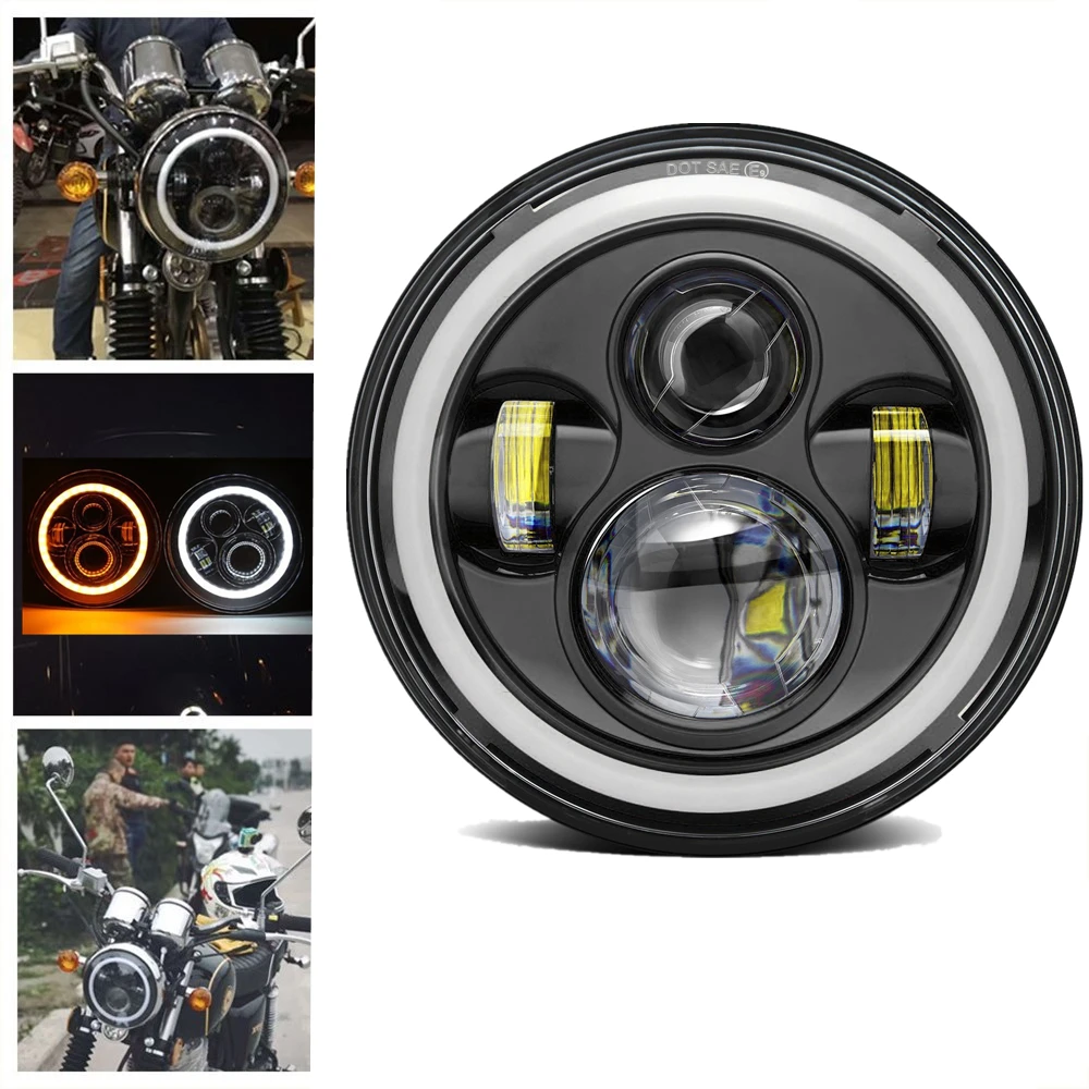 Headlight 2xオートバイLED Kawasaki Vulcan 2000 1600 1500 800 500のドライビング