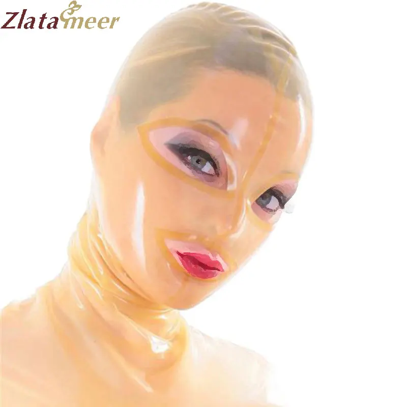 

Unisex Latex Hood Rubber Mask for Women 100% Pure Nature Handmade Latex Plus Size Masks Customize Service LM111