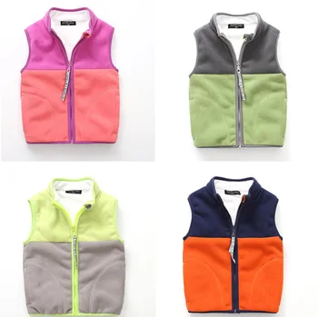 

Children vest Boys and girls wear a vest to shake the thick corduroy spring and autumn collage clothes