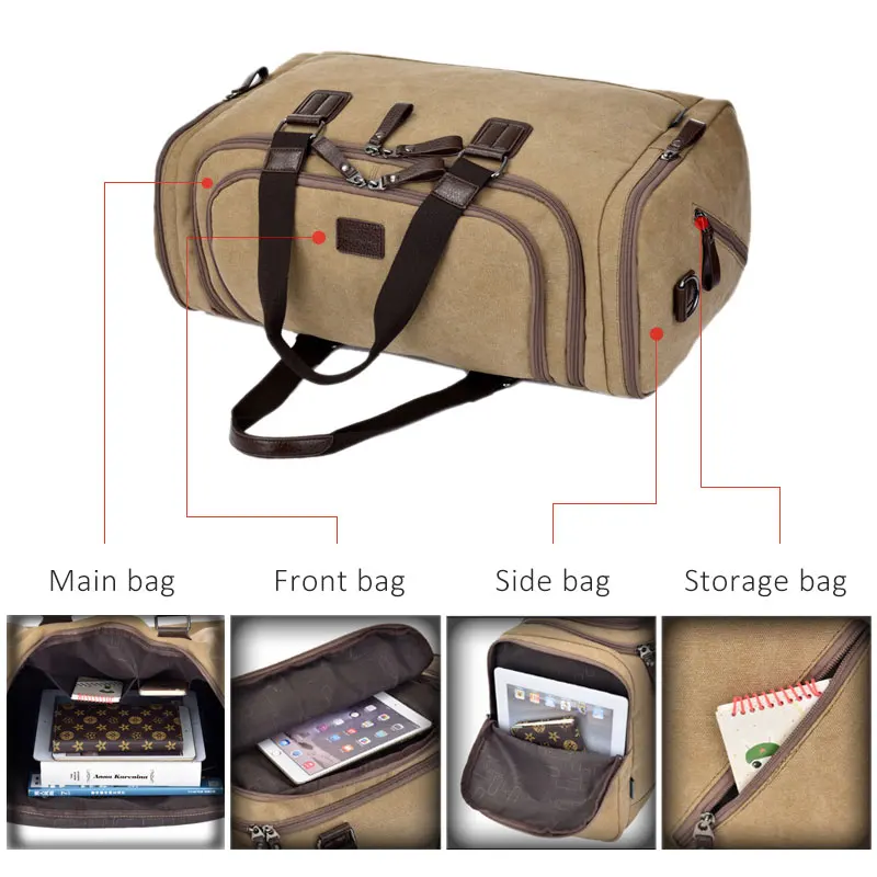 Дорожная сумка Top Outdoor вместительная мужская для ручного багажа через плечо сумки