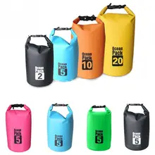 2/5/10/15/20/30L Outdoor Boating Kayaking PVC Waterproof Dry Bag Lightweight Diving floating Camping Hiking Swimming Bags