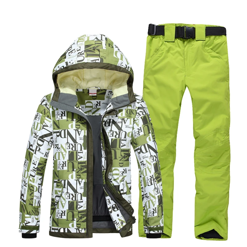 

2018 Men Ski Suit Free Shipping Men's Windproof Waterproof Outdoor Camping Riding Skiing Snowboard Super Ski Jacket+Ski Pants