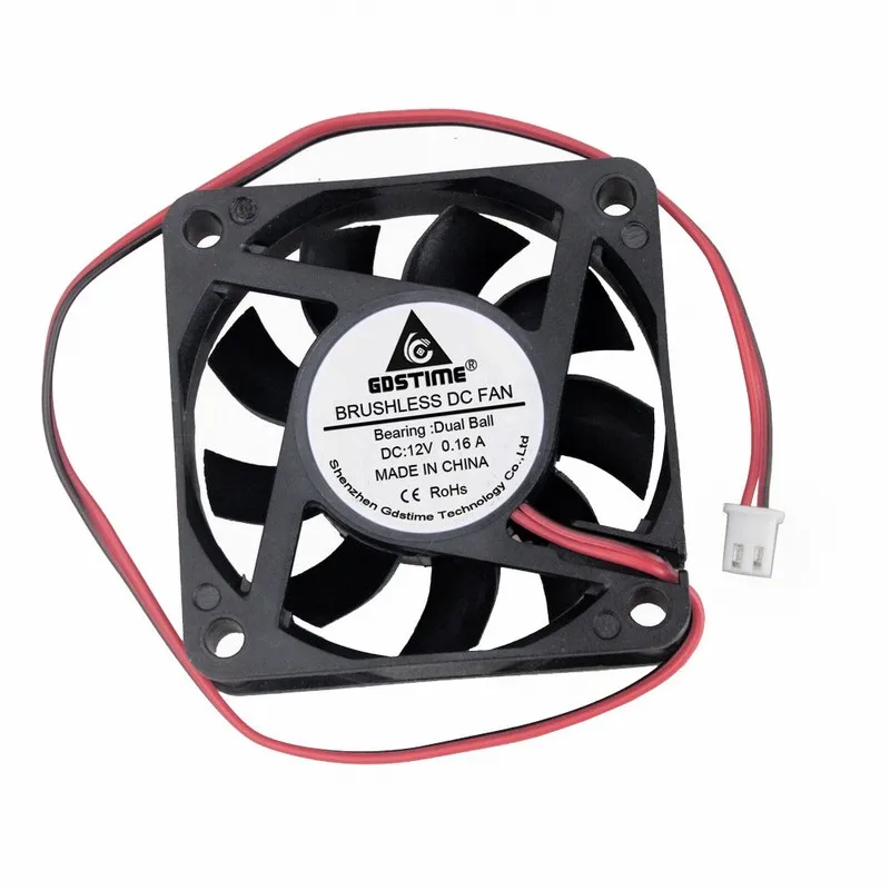 

Gdstime 5 Pieces 12V Ball Bearing 60mm x 15mm DC Brushless Cooling Fan 60x60x15mm Computer PC CPU Cooler 6015 6cm 2Pin