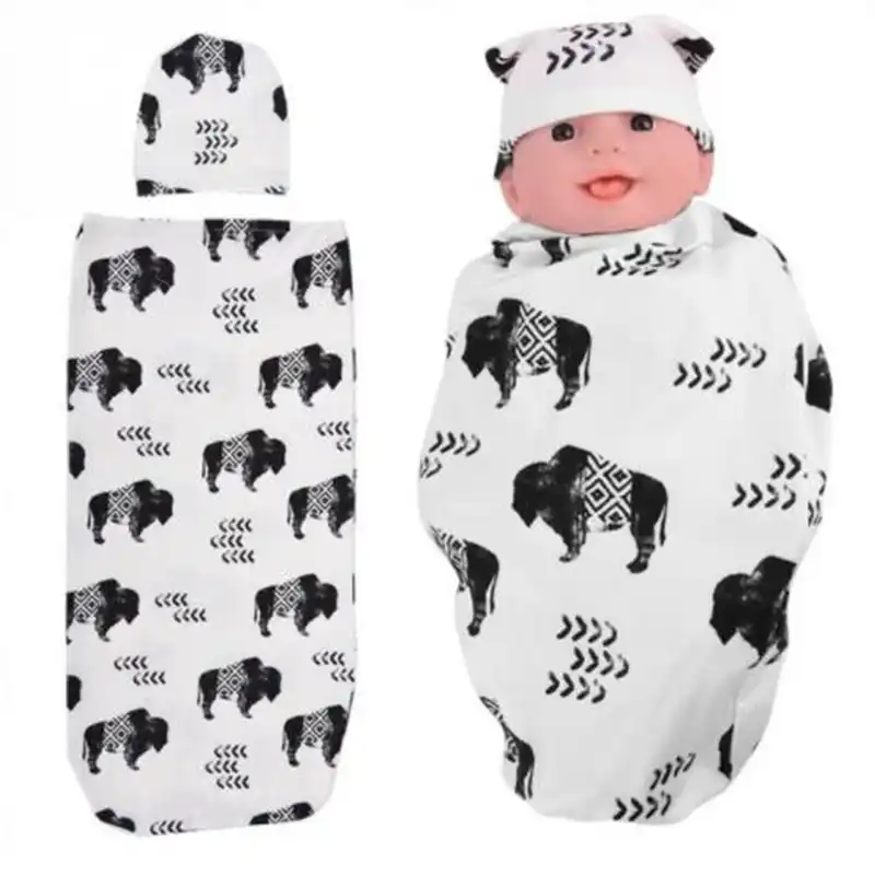 baby swaddle with cap
