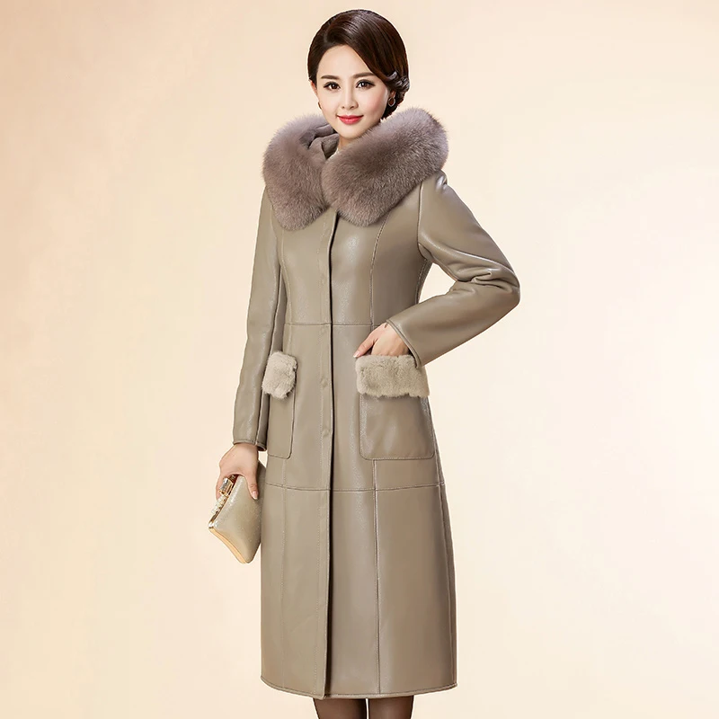 Real fur coat women 2017 winter thick warm sheepskin