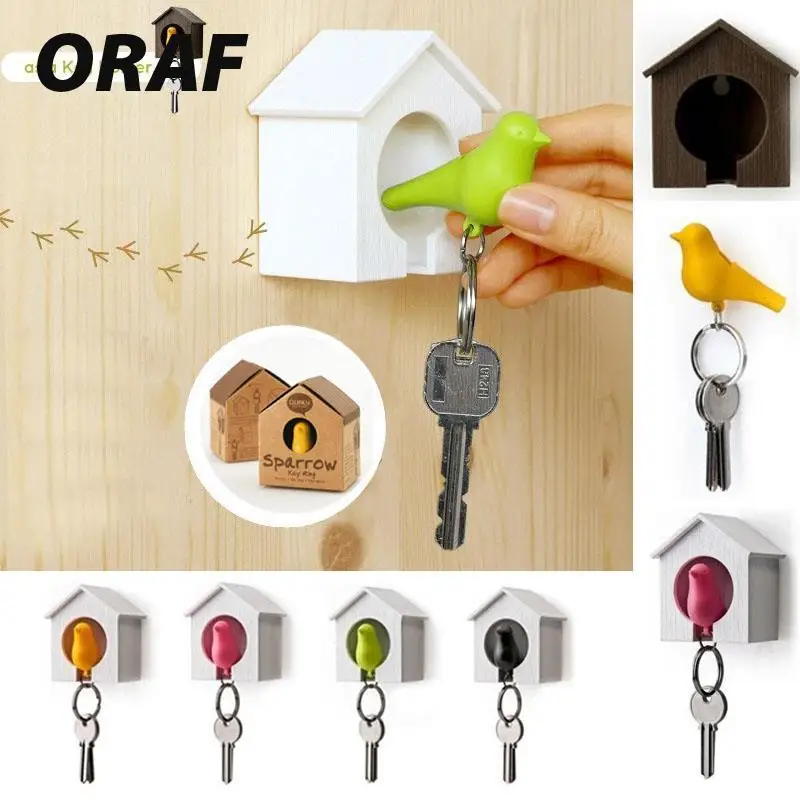 

Creative Bird&House Designed Nest Key Holder Chain Ring Keychain Keyring Hanger