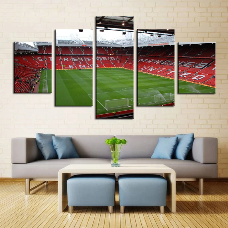 5pcs HD Print Old Trafford Famous Football Field Sports Stadium Canvas
