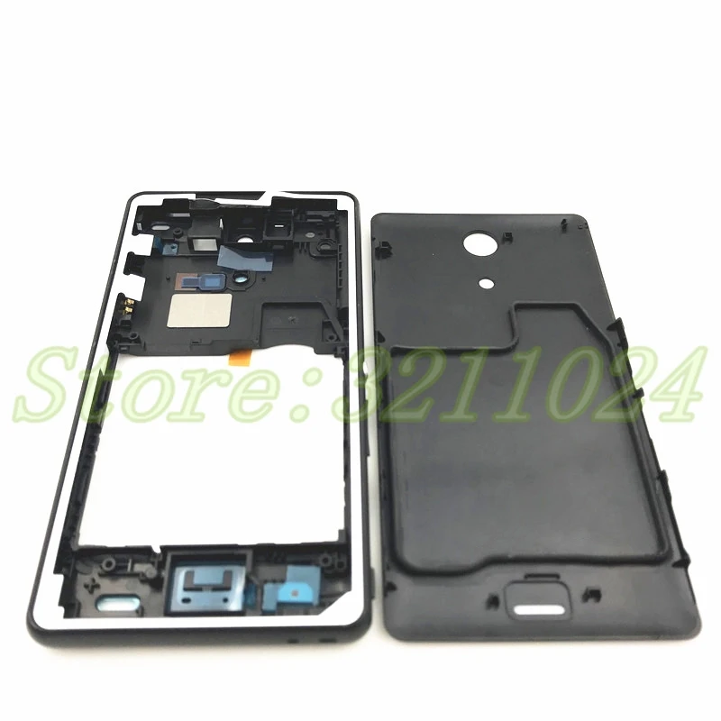 Полный корпус средняя передняя рамка для sony Xperia ZR M36H C5502 C5503 пластинчатая рамка Корпус ЖК-рамка с крышкой батареи