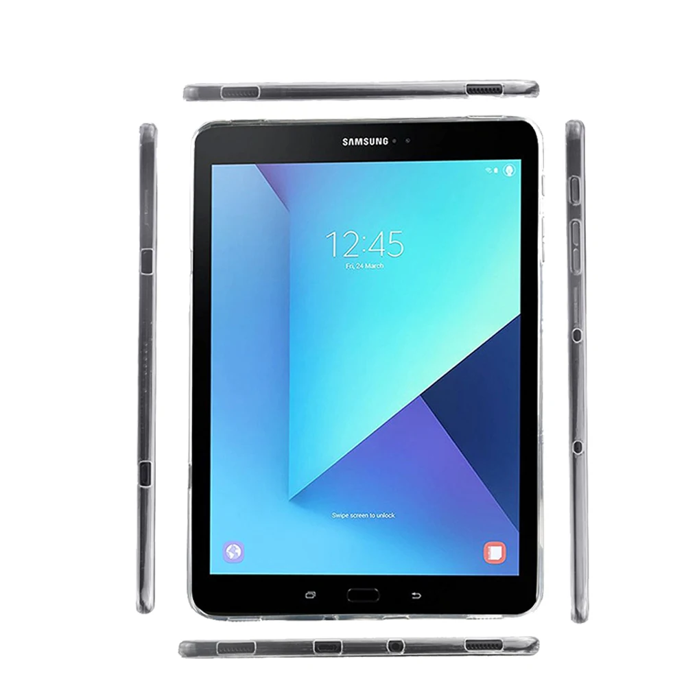 Для Samsung Galaxy Tab S3 9,7 Нескользящие стойкая к механическим повреждениям ультратонкий из ТПУ мягкий кожаный силикон Защитный чехол КРЫШКА ДЛЯ SMT820