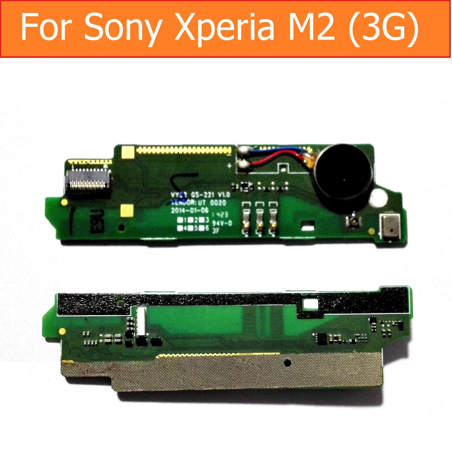 Микрофон разъем PCB модуль для sony Xperia M2 S50H D2305 D2306 микрофон гибкий кабель с мото вибратор для замены - Цвет: 3G