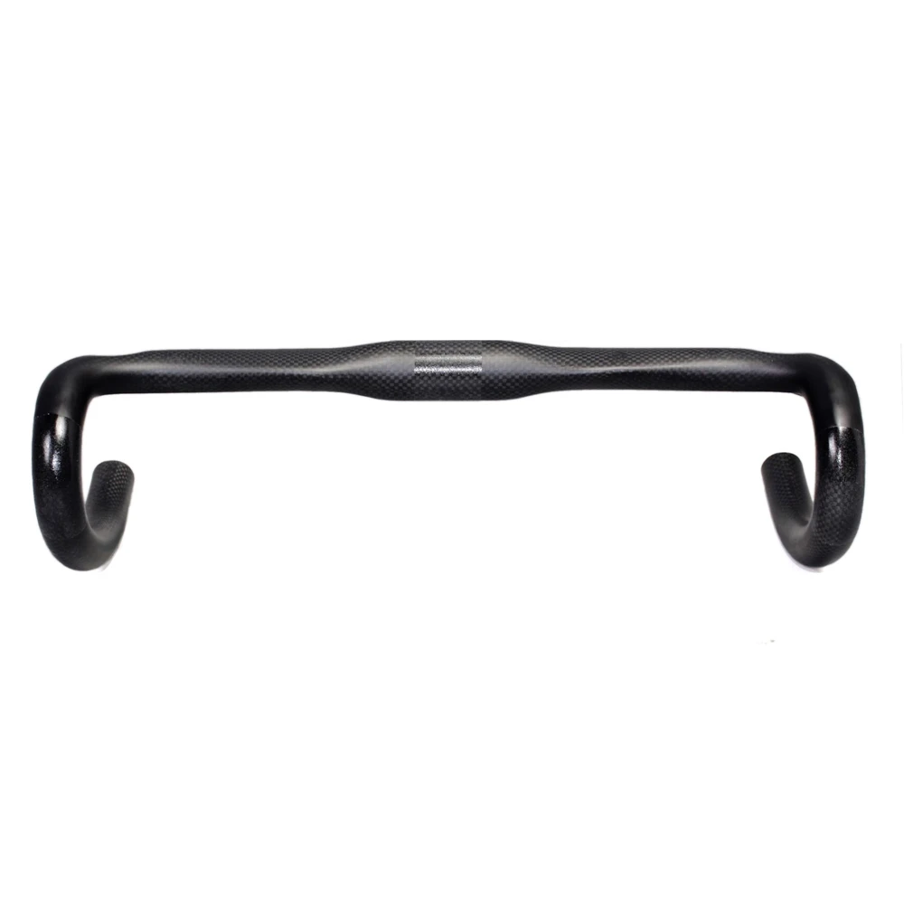 NO LOGO Top Road Bicycle Handle Bar 3K Full Carbon Fiber Bike Handlebar Bent To 380mm Cycling Drop Bar (7)