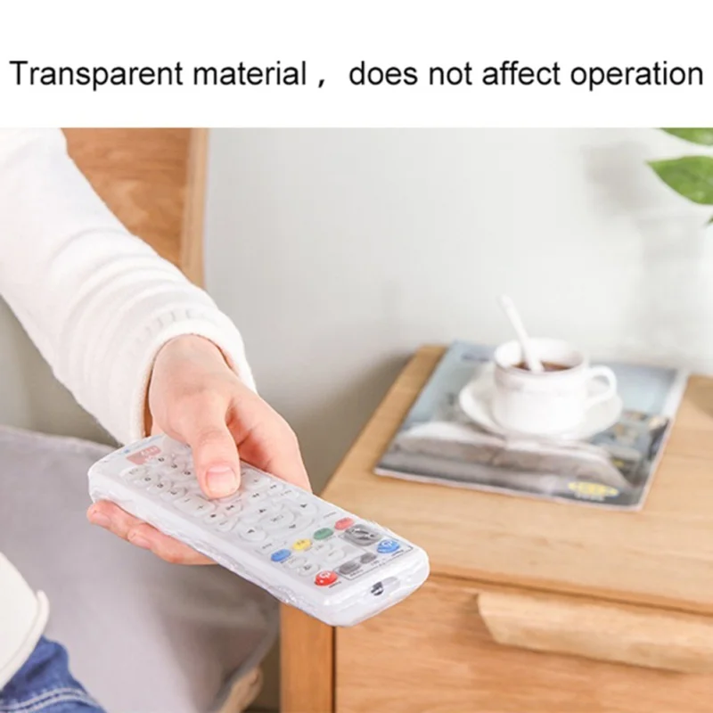 

10Pcs Waterproof TV Remote Control Cover Heat Shrink Film Protector Cover Air Condition Remote Control Protector Protective Case