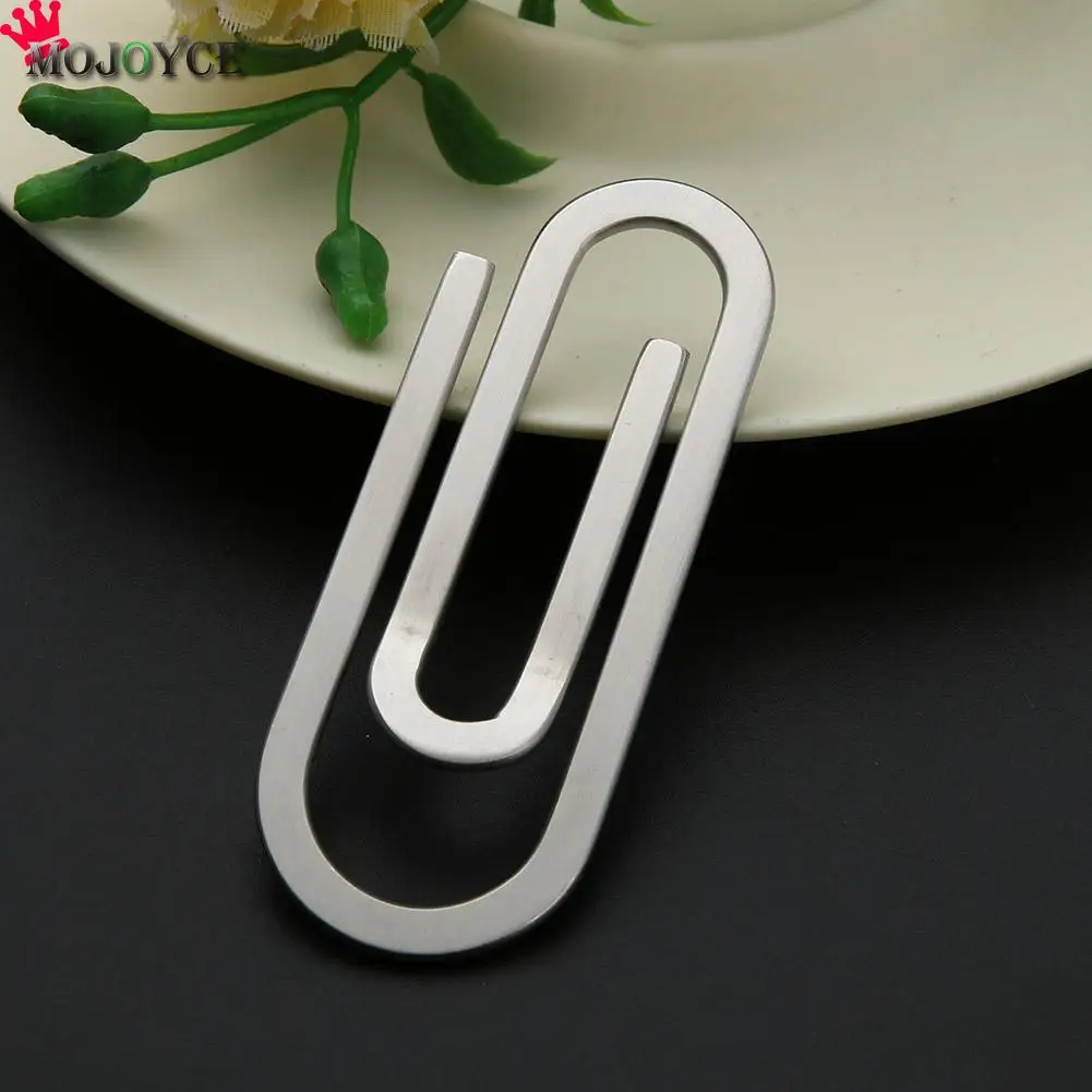 Stainless Steel Money Clips Metal Multi-Function Men Paper Clip Holder Folder Credit Card Portfolio Money Holder Silver Clip