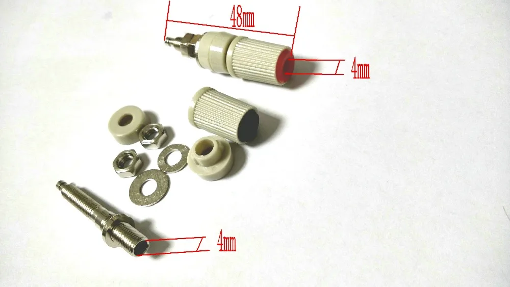 

10PCS brass 30A M5 Type 4mm Amplifier Female Banana Jack Socket Test Bindin