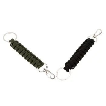 

Woven Paracord Lanyard Keychain Survival Kits Tools 7 Strand Parachute Cord Lanyard Keychain Carabiner Hook Travel Kits