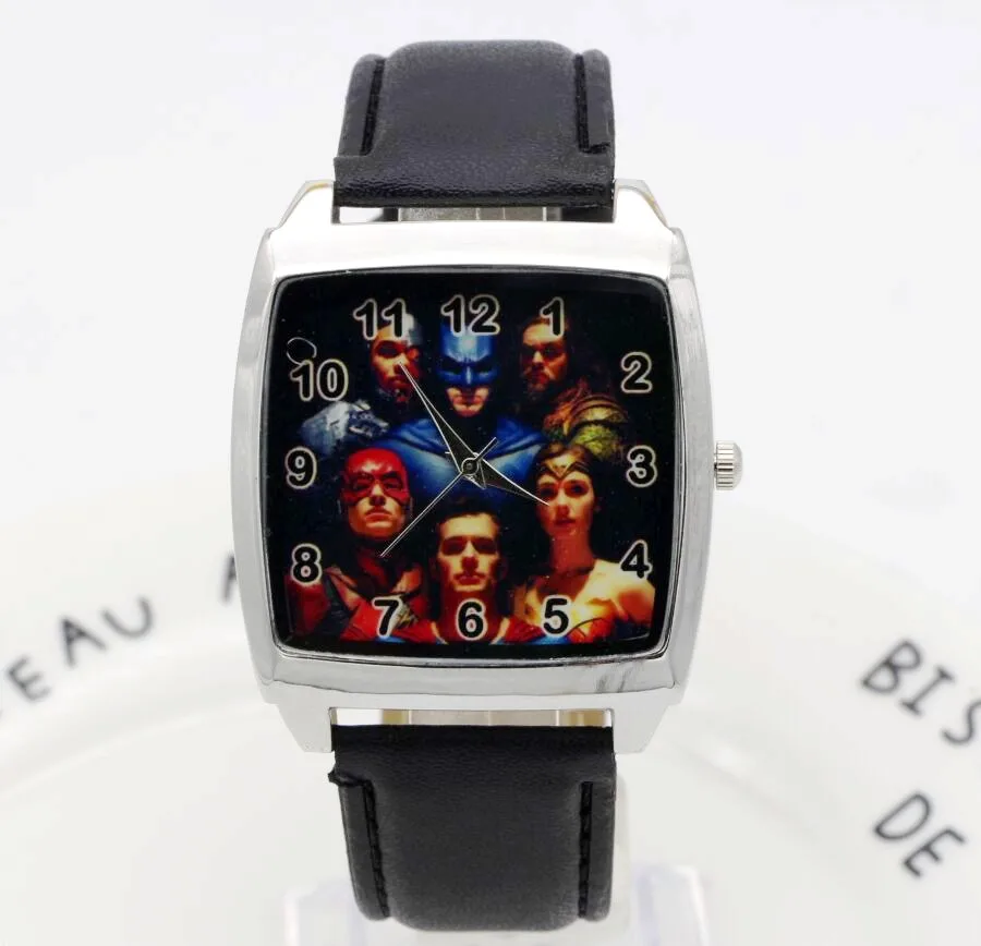 

Fashion DC university men quartz Super Hero Marvel avengers Captain America Boy Child cartoon Xmas Gift Relogio Feminino Clock