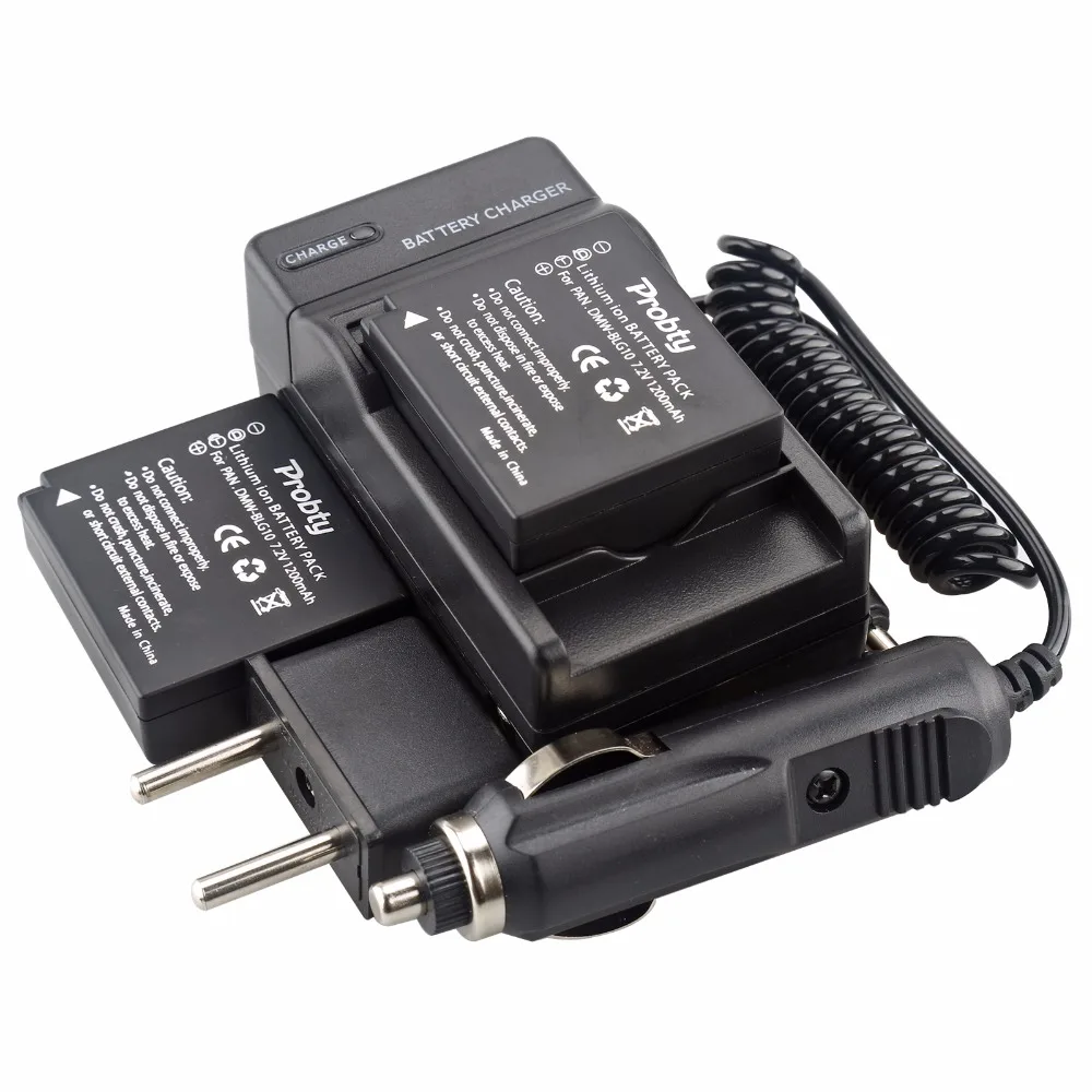 Probty 2Pcs DMW BLG10 DMW BLG10 DMW BLE9 DMWBLE9 BLE9E Camera Battery