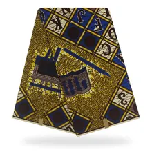 Новое поступление Африканский Воск Анкара воск хлопок материал 6 ярдов/партия для ткани Швейные Y90430-4