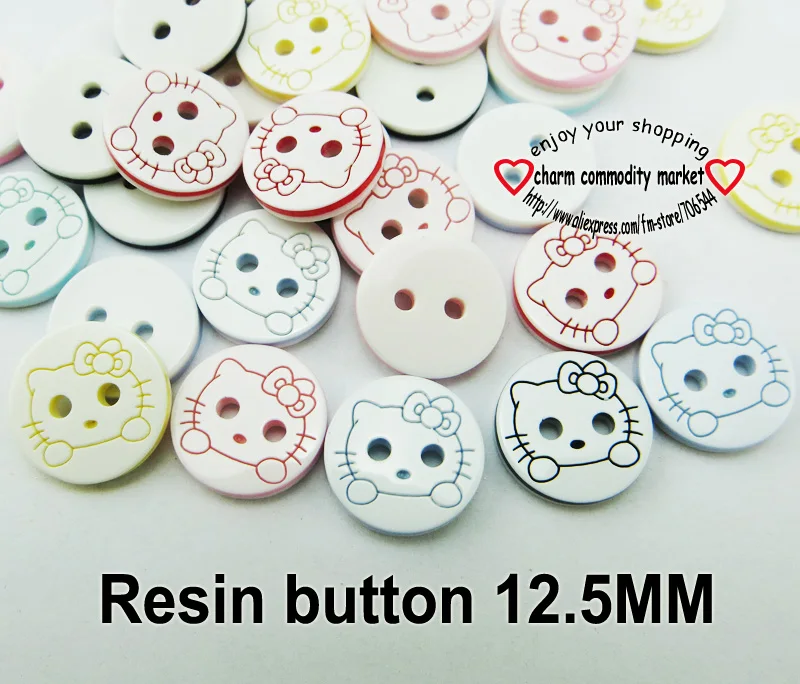 

100PCS 12.5MM rabbit baby shape buttons coat boots sewing clothes accessory child cat button r-298