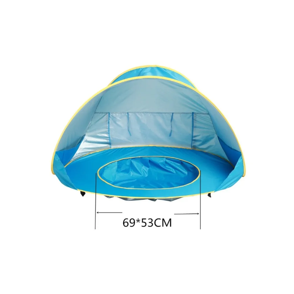 Детская Пляжная палатка всплывающий портативный теневой бассейн защита от ультрафиолета, от солнца укрытие портативный шарообразный палатка-бассейн детский питомец Новинка Горячая Распродажа