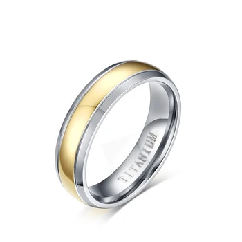 

Minimalist Gold Stripe Statement Titanium Vintage Wedding Bands Rings for Men Suitable for Engagement and Party gift for boys