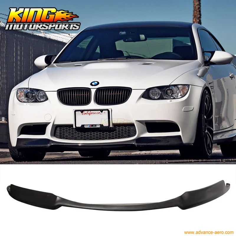 FIT 08 13 BMW E92 M3 ONLY FRONT BUMPER LIP SPOILER BODY KIT VOTEX STYLE