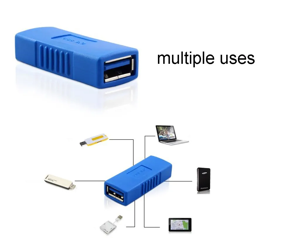 USB 3.0 Type A Female to Female Adapter Coupler Gender Changer Connector NEW