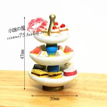 Мини кукольный домик миниатюрная сцена набор декораций аксессуары мини трехслойный десерт