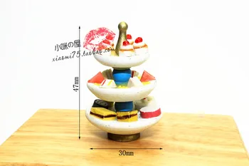 

Mini Dollhouse Miniature Scene Scene Model Accessories Mini Three - Layer Dessert