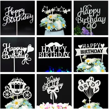 

Cake Toppers Birthday Party Decorations Adult Cupcake Topper Baby Shower Decoration Party Supplies Happy Birthday Cake Topper