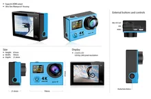 Original EKEN H3/H3R Action Camera Wifi Ultra HD 170D Go Waterproof Mini Cam Pro Double Screen Sport Camera gopro hero 4 style