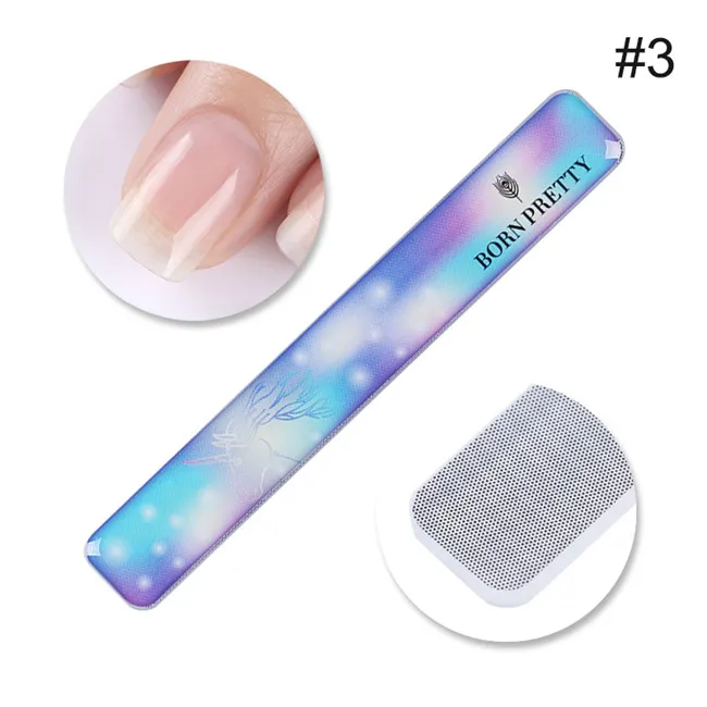 BORN PRETTY градиентный буфер для ногтей Очищаемый файл нано стекло блестящие шлифовальные маникюрные инструменты для ногтей Лечение ногтей 1 шт - Цвет: Pattern 3
