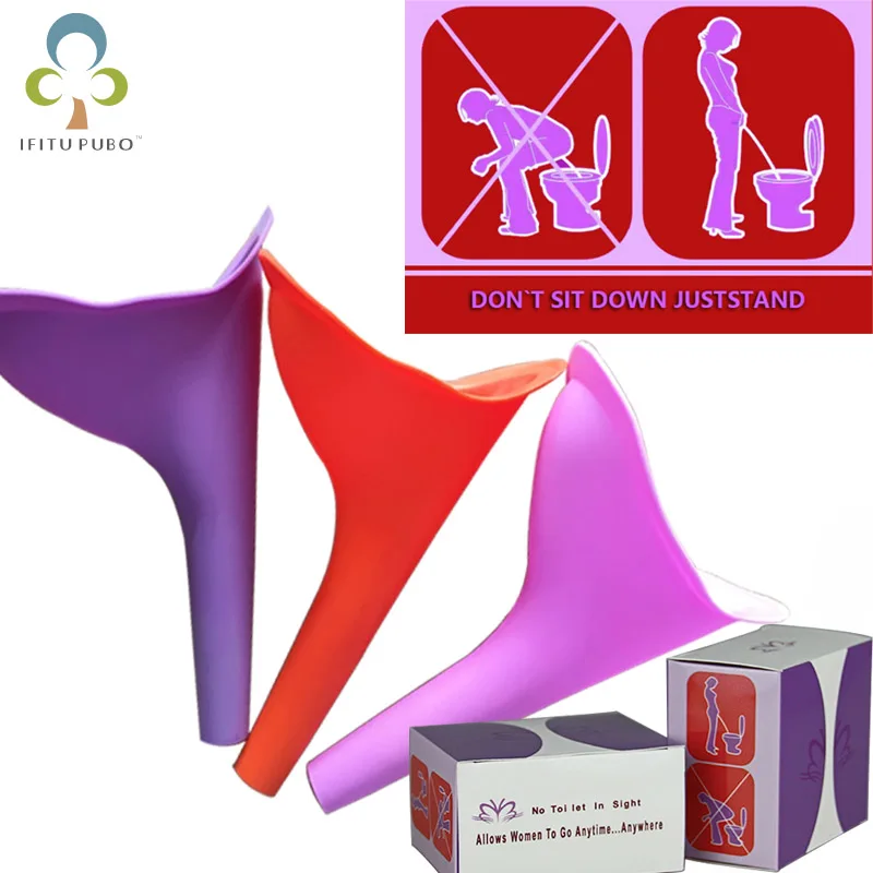 

New arrive women safe Silica gel outdoor travel journey Pee urinal Urine bucket ware Feminine Hygiene stand-up Piss tools WYQ