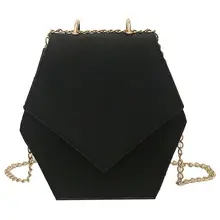 Пятиугольная цепь сумки Гладкий минималистский пакет для хранения мобильного телефона сумка для смены