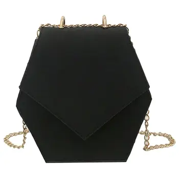 

Pentagonal Chain Handbags Sleek Minimalist Bag Storage Mobile Phone Change Bag