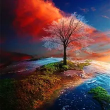 Дерево DIY живопись по номерам 24 Цвета Пигмент кисть Искусство Ручная роспись креативная цифровая картина маслом