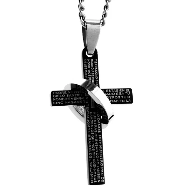 christian jewelry mens womens silver 316l stainless steel circle