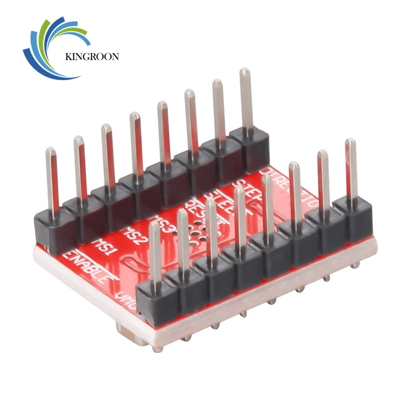 KINGROON 5 قطعة/الوحدة A4988 StepStick السائر سائق + الحرارة بالوعة ل Reprap 3D طابعة أجزاء الأحمر موتور سائق مع غرفة تبريد ملحقاتها KINGROON 5 قطعة/الوحدة A4988 StepStick السائر سائق + الحرارة بالوعة ل Reprap 3D طابعة أجزاء الأحمر موتور سائق مع غرفة تبريد ملحقاتها