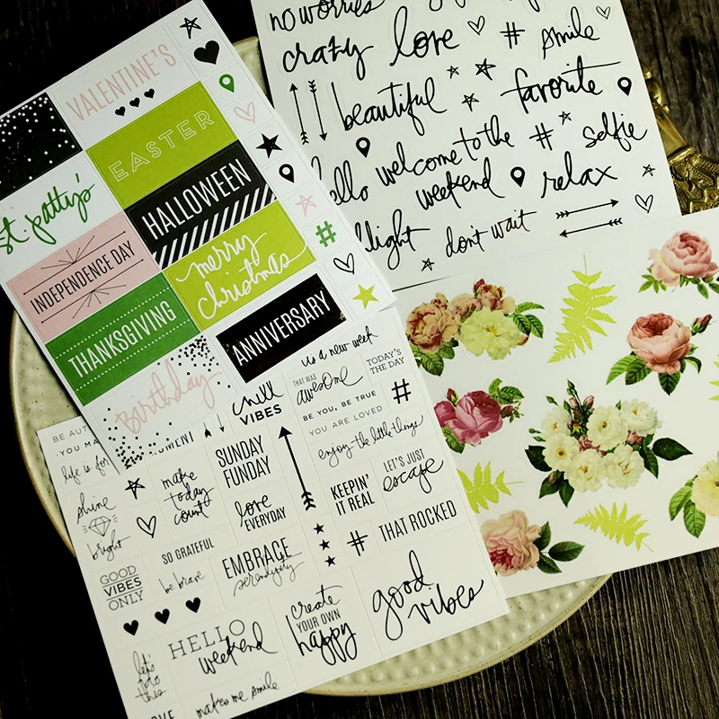 

KLJUYP New Planner Stickers for Scrapbooking DIY Projects/Photo Album/Card Making Crafts 182