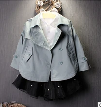 Children’s wear spring 2016 new girls stereo clipping, super Han Fan son type A trench coat free shipping