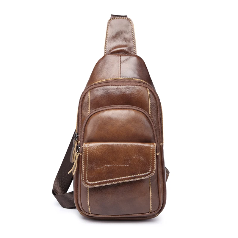 

Genuine Leather chest bag men and women suede leather fashion travel shoulder bag casual diagonal bag business Crossbody bag