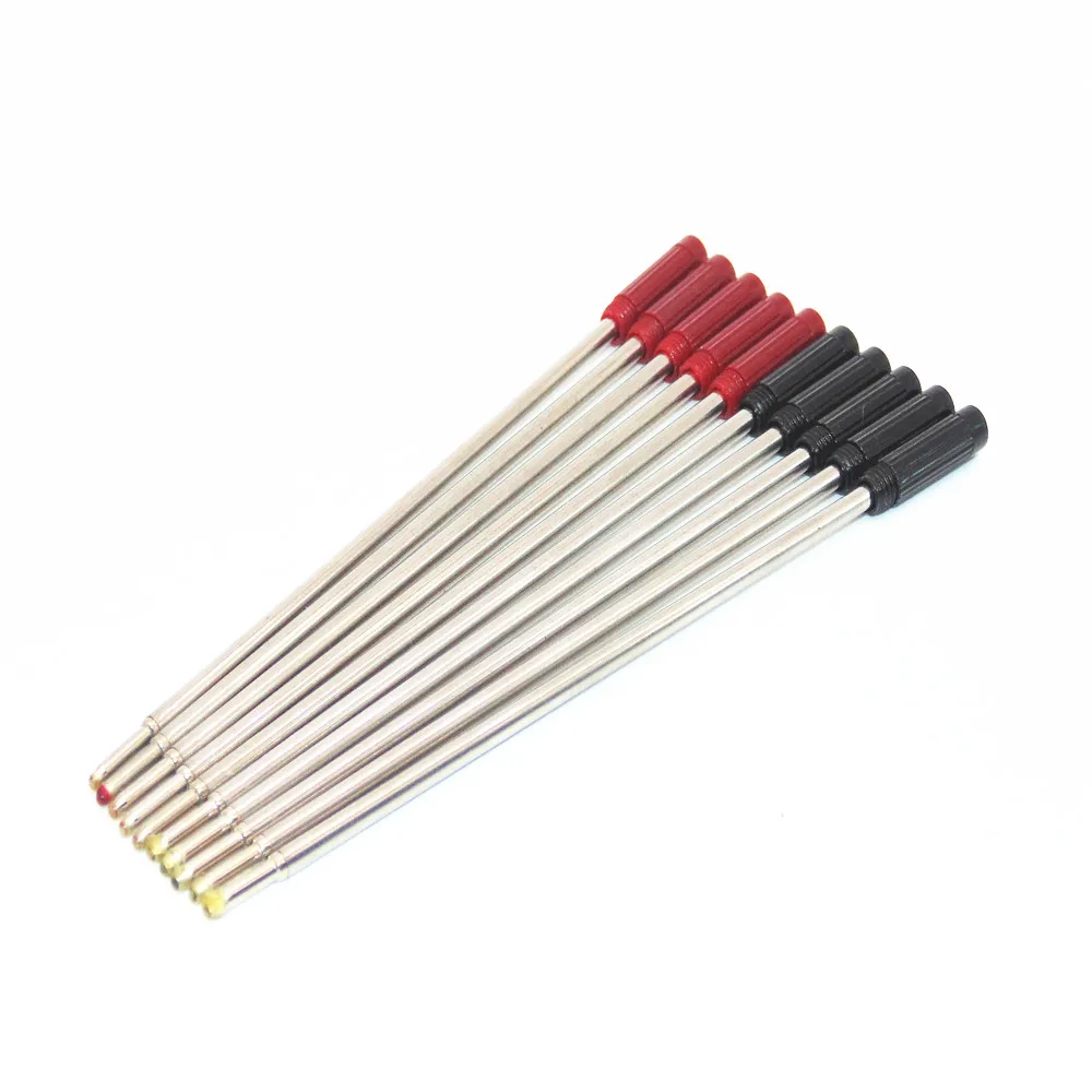 You ping 10pcs Black and red long size ink Refill Medium Nib Ballpoint