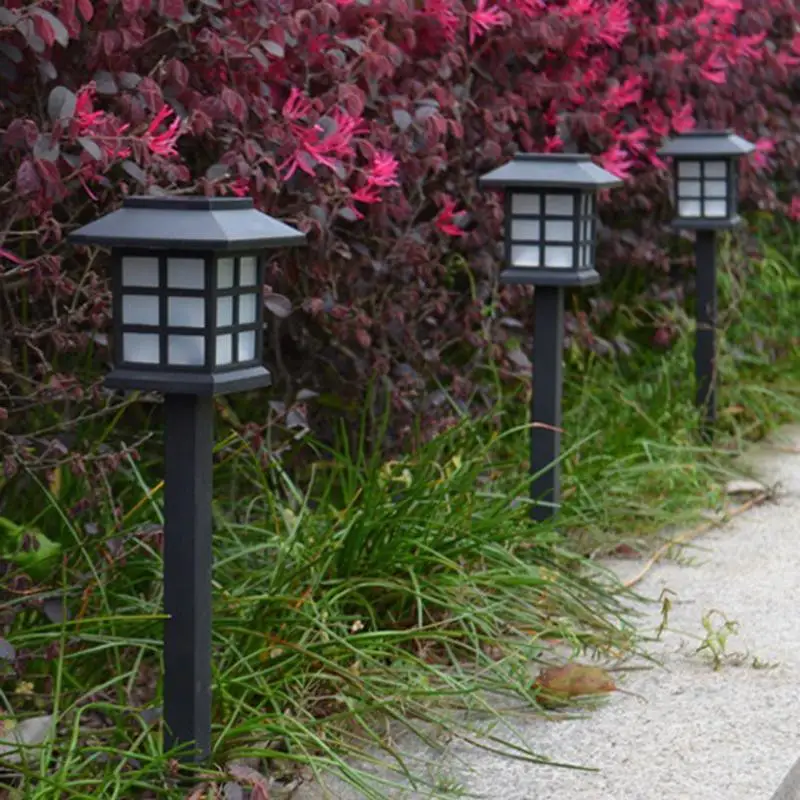 

2pcs Palace Lantern Solar Powered Garden Landscape Light for Gardening Pathway Decoration Light Sensor lamps Replaceable Battery