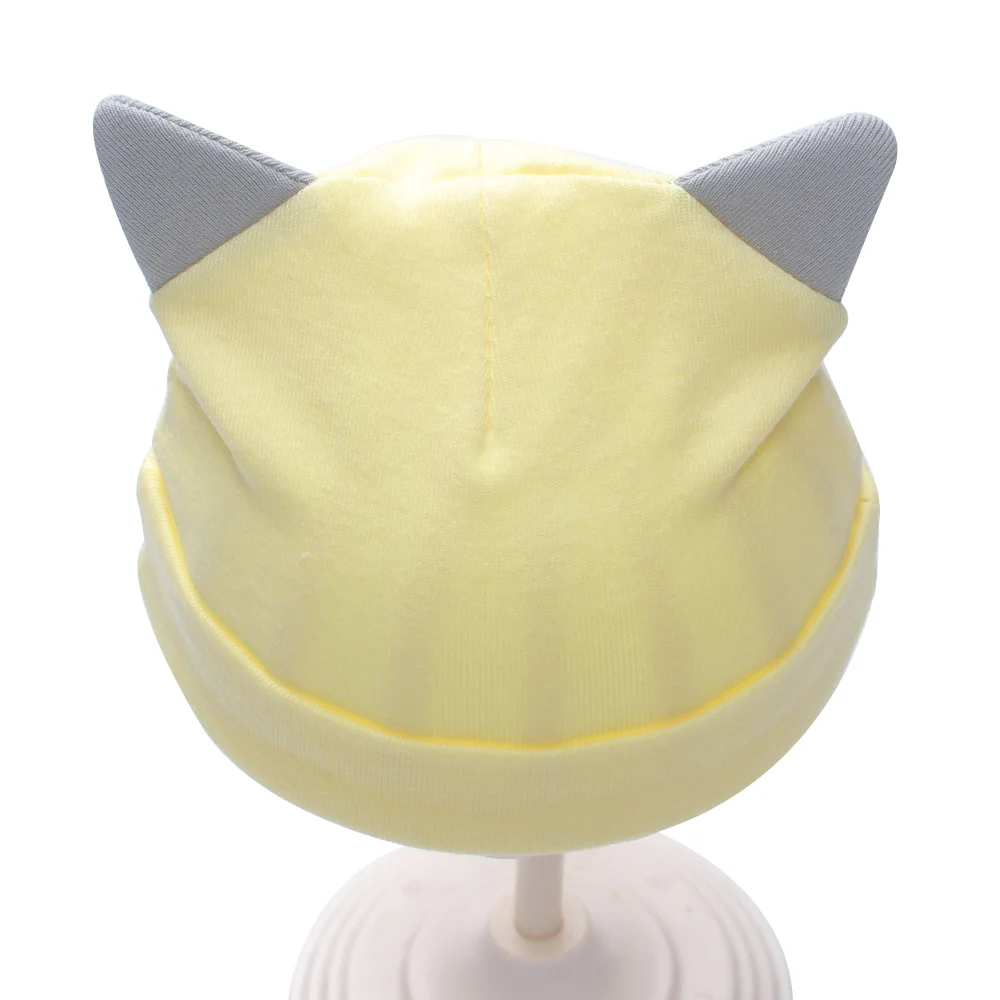 Solid Newborn Tire Caps Cotton Girls Boys Hats Bow Newborn Beanies 2017 Boy Sun Hat With Ear Spring Summer Baby Girl Tire Hats (4)