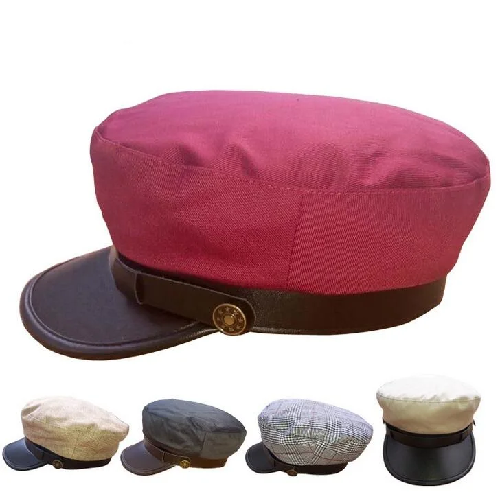10pcs Xongkoro Military Cap Flat Top Navy Hat Boys Girls Old Fashion